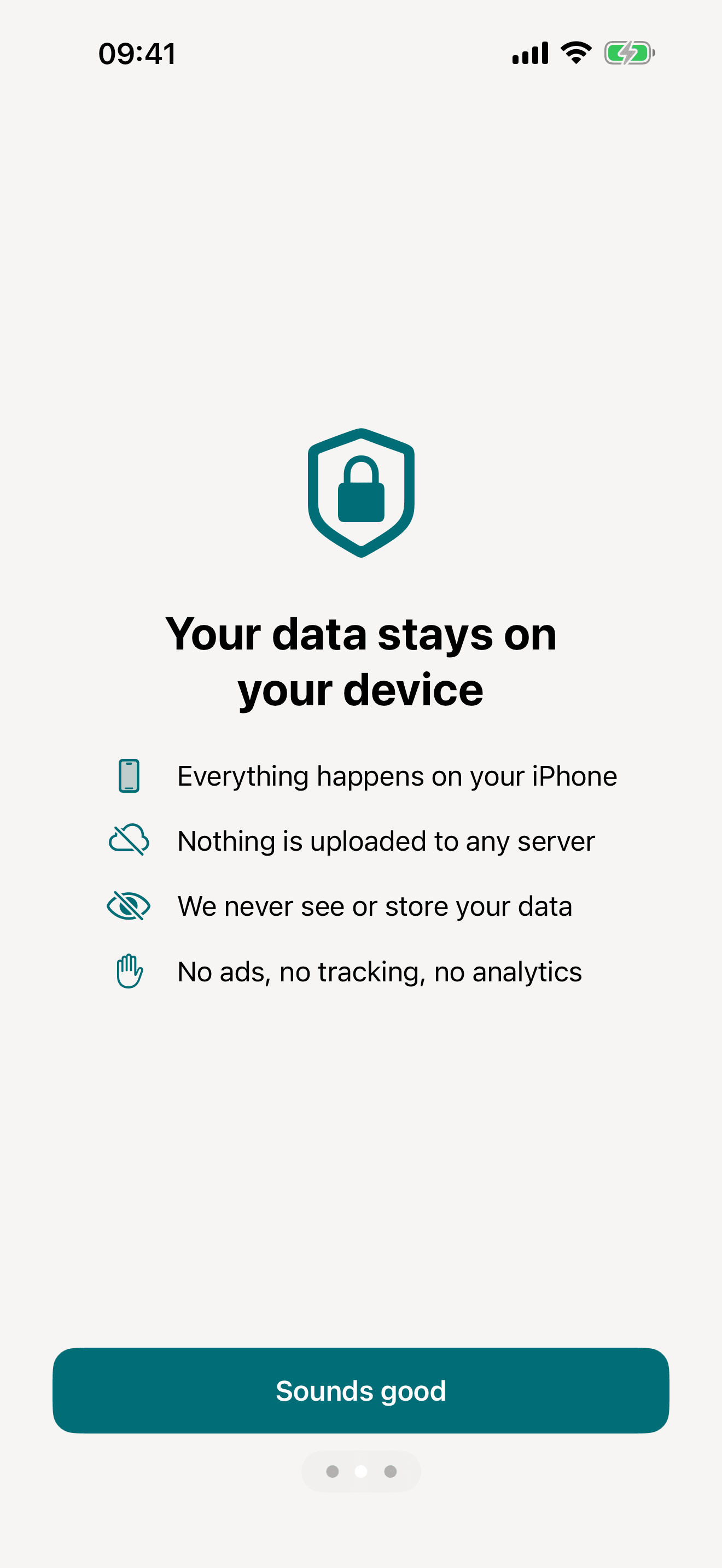 vitalina app - Your data stays yours